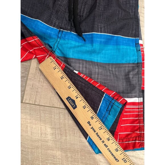 Kanu Surf Boys Board Shorts Black & Red Viper Stripe Swim NEW Trunks SIZE 8 - Picture 4 of 7